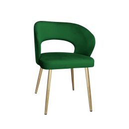 Krzesło AURA welur zielone z złotymi nogami