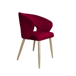 Krzesło AURA welur MG31 – czerwone, nogi złote