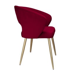 Krzesło AURA welur MG31 – czerwone, nogi złote