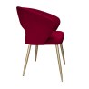 Krzesło AURA welur MG31 – czerwone, nogi złote