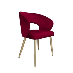 Krzesło AURA welur MG31 – czerwone, nogi złote