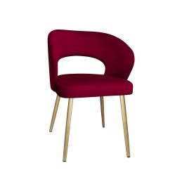 Krzesło AURA welur MG31 – czerwone, nogi złote