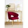 Krzesło AURA welur MG31 – czerwone, nogi złote