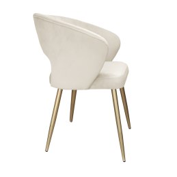 Krzesło AURA tapicerowane welurem, nogi złote