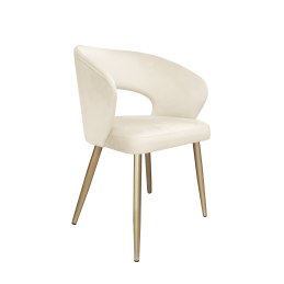 Krzesło AURA tapicerowane welurem, nogi złote