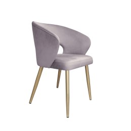 Krzesło AURA welur MG55 z złotymi nogami