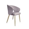 Krzesło AURA welur MG55 z złotymi nogami