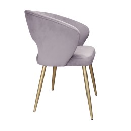 Krzesło AURA welur MG55 z złotymi nogami