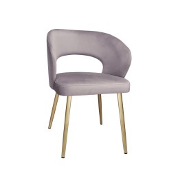 Krzesło AURA welur MG55 z złotymi nogami