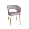 Krzesło AURA welur MG55 z złotymi nogami