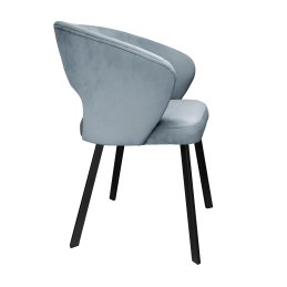 Krzesło tapicerowane AURA na czarnej nodze PROFIL BL06 do jadalni salonu