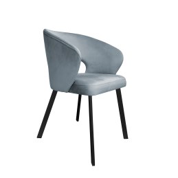 Krzesło tapicerowane AURA na czarnej nodze PROFIL BL06 do jadalni salonu