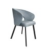 Krzesło tapicerowane AURA na czarnej nodze PROFIL BL06 do jadalni salonu