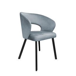 Krzesło tapicerowane AURA na czarnej nodze PROFIL BL06 do jadalni salonu