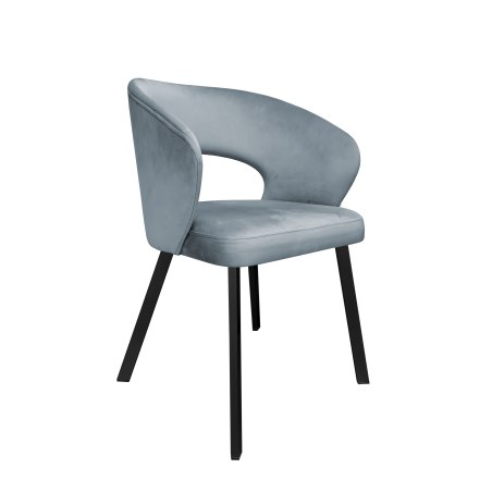 Krzesło tapicerowane AURA na czarnej nodze PROFIL BL06 do jadalni salonu