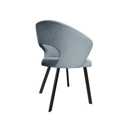 Krzesło tapicerowane AURA na czarnej nodze PROFIL BL06 do jadalni salonu