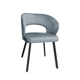 Krzesło tapicerowane AURA na czarnej nodze PROFIL BL06 do jadalni salonu