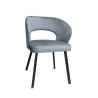 Krzesło tapicerowane AURA na czarnej nodze PROFIL BL06 do jadalni salonu