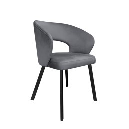 Krzesło tapicerowane AURA na czarnej nodze PROFIL BL14 do jadalni salonu