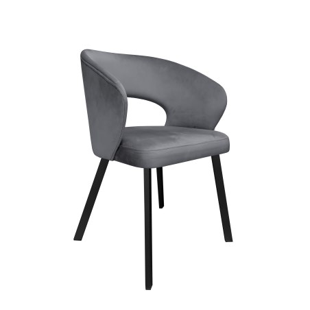 Krzesło tapicerowane AURA na czarnej nodze PROFIL BL14 do jadalni salonu