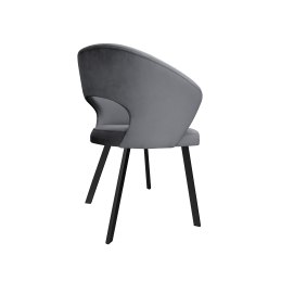 Krzesło tapicerowane AURA na czarnej nodze PROFIL BL14 do jadalni salonu