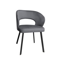 Krzesło tapicerowane AURA na czarnej nodze PROFIL BL14 do jadalni salonu