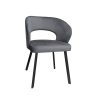 Krzesło tapicerowane AURA na czarnej nodze PROFIL BL14 do jadalni salonu