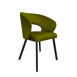 Krzesło tapicerowane AURA na czarnej nodze PROFIL BL75 do jadalni salonu