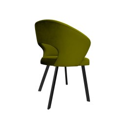 Krzesło tapicerowane AURA na czarnej nodze PROFIL BL75 do jadalni salonu