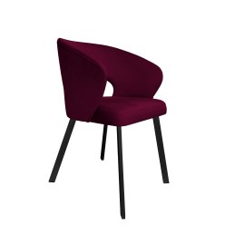 Krzesło tapicerowane AURA na czarnej nodze PROFIL MG02 do jadalni salonu