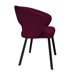 Krzesło tapicerowane AURA na czarnej nodze PROFIL MG02 do jadalni salonu