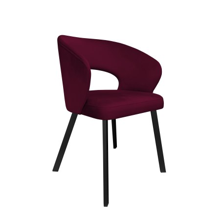 Krzesło tapicerowane AURA na czarnej nodze PROFIL MG02 do jadalni salonu