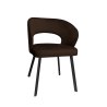 Krzesło AURA welur MG05 brąz na czarnej nodze