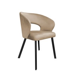 Krzesło tapicerowane AURA na czarnej nodze PROFIL MG06 do jadalni salonu