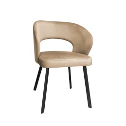 Krzesło tapicerowane AURA na czarnej nodze PROFIL MG06 do jadalni salonu