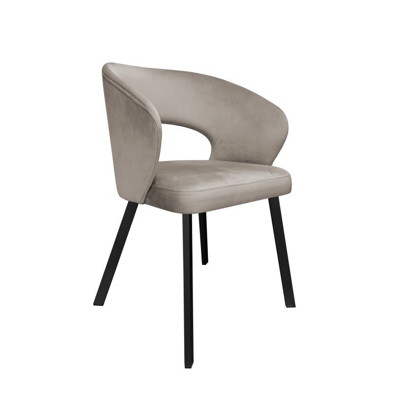 Krzesło tapicerowane AURA na czarnej nodze PROFIL MG09 do jadalni salonu