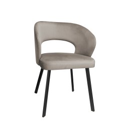 Krzesło tapicerowane AURA na czarnej nodze PROFIL MG09 do jadalni salonu