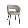 Krzesło tapicerowane AURA na czarnej nodze PROFIL MG09 do jadalni salonu