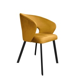 Krzesło AURA welur MG15 miodowy na czarnej nodze