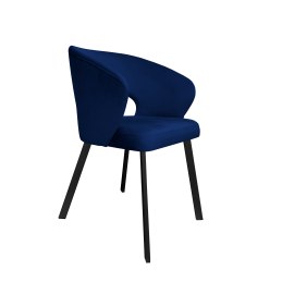 Krzesło tapicerowane AURA na czarnej nodze PROFIL MG16 do jadalni salonu