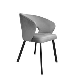 Krzesło tapicerowane AURA na czarnej nodze PROFIL MG17 do jadalni salonu