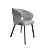 Krzesło tapicerowane AURA na czarnej nodze PROFIL MG17 do jadalni salonu