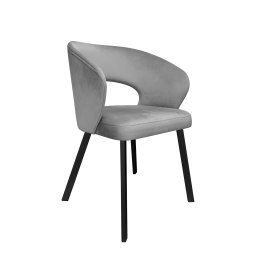 Krzesło tapicerowane AURA na czarnej nodze PROFIL MG17 do jadalni salonu