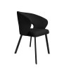 Krzesło tapicerowane AURA na czarnej nodze PROFIL MG19 do jadalni salonu