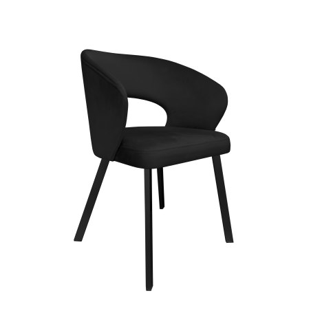 Krzesło tapicerowane AURA na czarnej nodze PROFIL MG19 do jadalni salonu