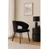 Krzesło tapicerowane AURA na czarnej nodze PROFIL MG19 do jadalni salonu