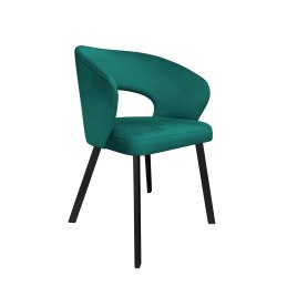 Krzesło tapicerowane AURA na czarnej nodze PROFIL MG20 do jadalni salonu