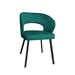 Krzesło tapicerowane AURA na czarnej nodze PROFIL MG20 do jadalni salonu