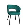 Krzesło tapicerowane AURA na czarnej nodze PROFIL MG20 do jadalni salonu