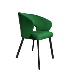 Krzesło tapicerowane AURA na czarnej nodze PROFIL MG25 do jadalni salonu